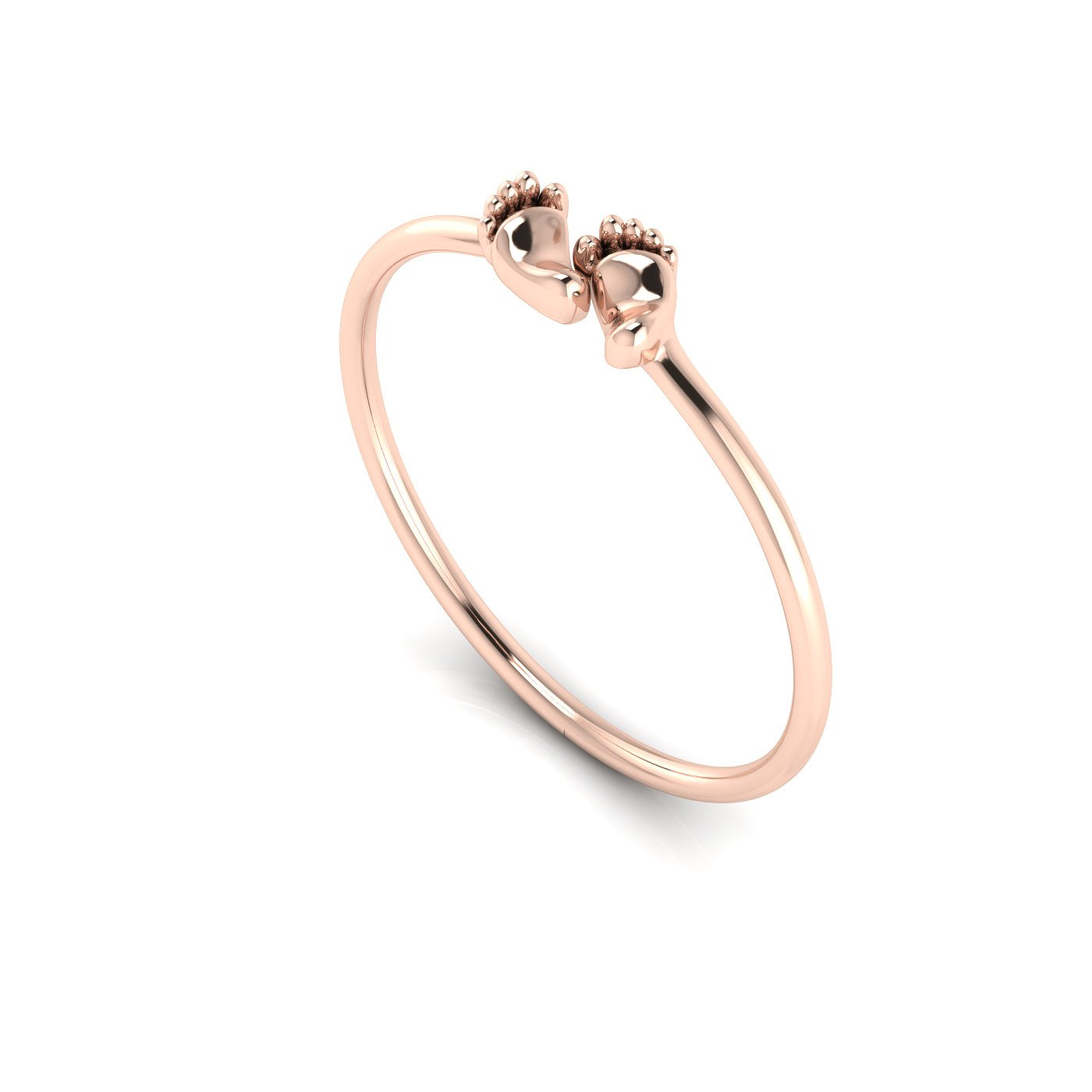 Pour La Vie - 18K Rose Gold Plated Silver Roof of Life Bangle