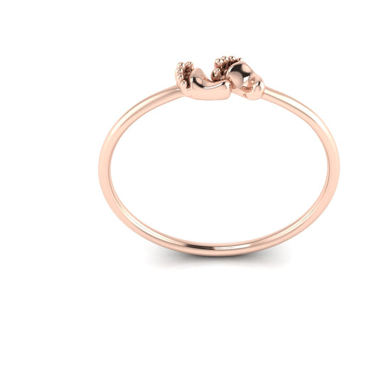 Pour La Vie - 18K Rose Gold Plated Silver Roof of Life Bangle