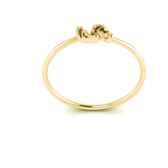 Pour La Vie - 18K Yellow Gold Plated Silver Roof of Life Bangle