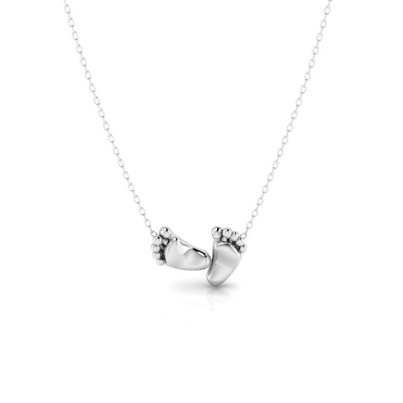 Pour La Vie - 18K White Gold Plated Silver Roof of Life Necklace