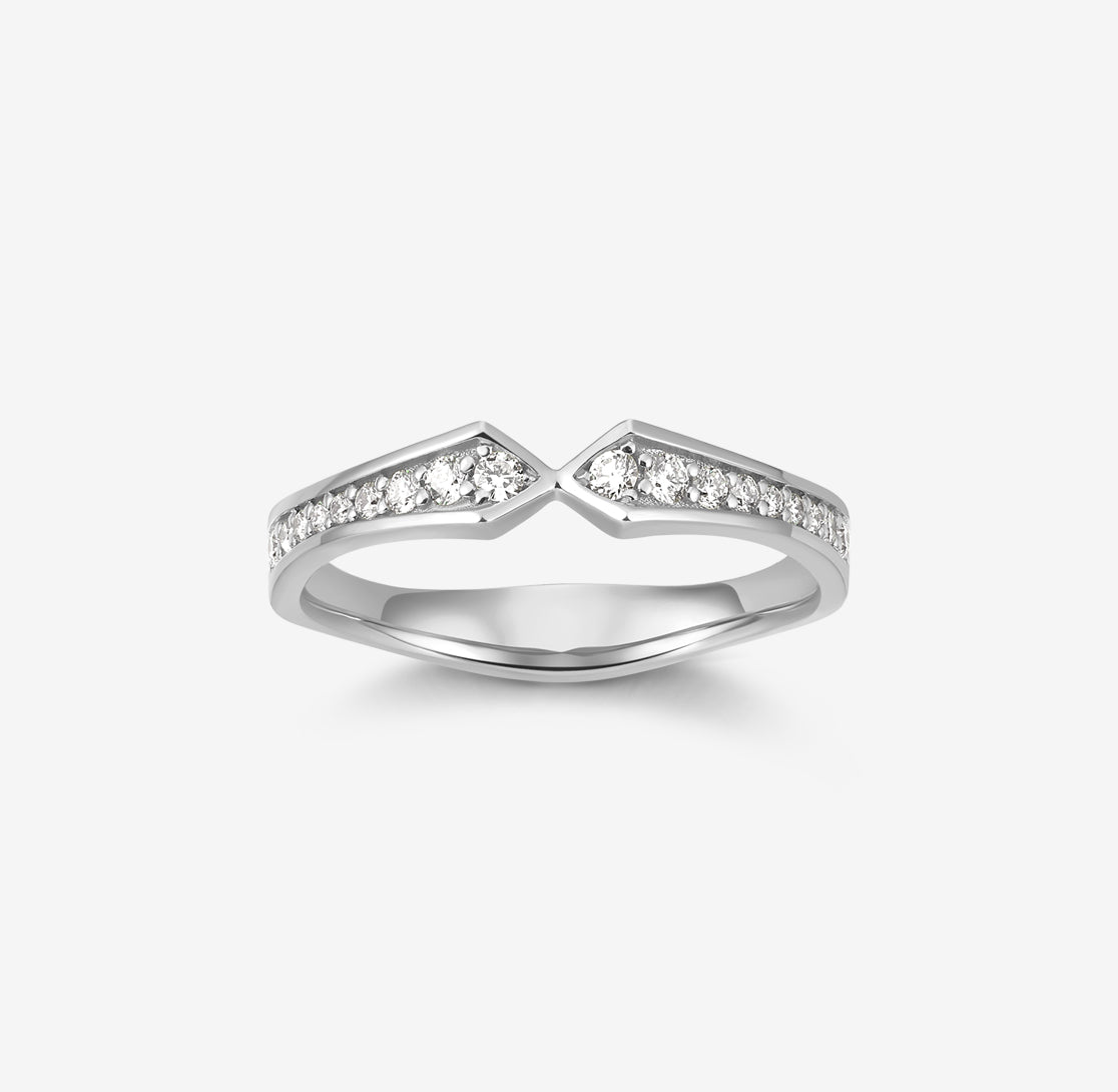 THIALH - 綺遇系列 - 白金鑽石結婚戒指
