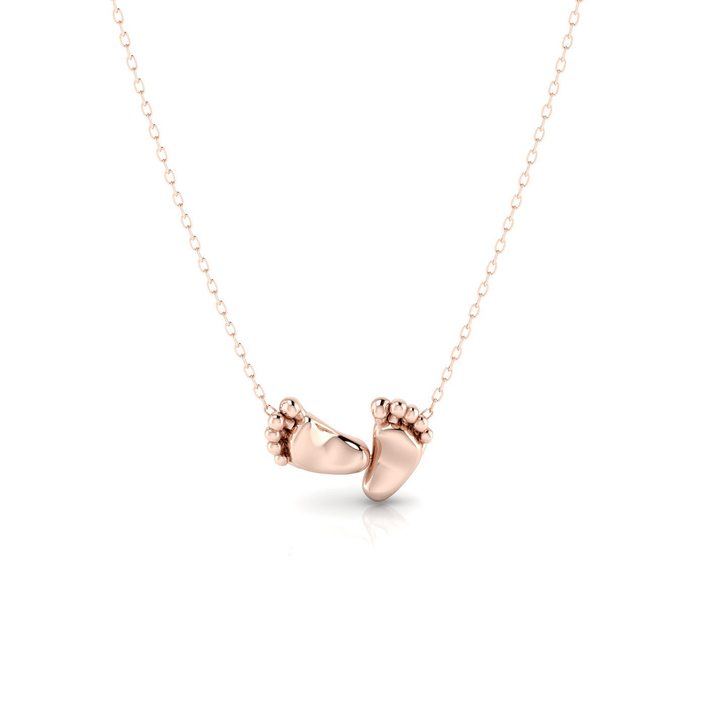 Pour La Vie - 18K Rose Gold Plated Silver Roof of Life Necklace
