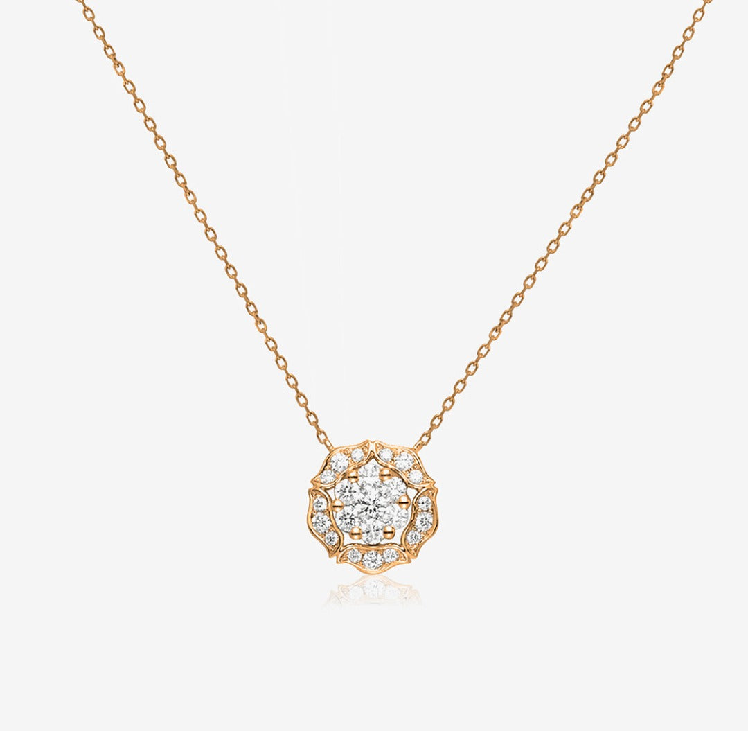Load image into Gallery viewer, DATURA • BLOSSOM - Diamond and 18K Rose Gold Necklace
