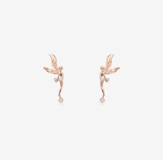 THIALH - DATURA • ASTRA - Diamond and 18K Rose Gold Earring (M Size)