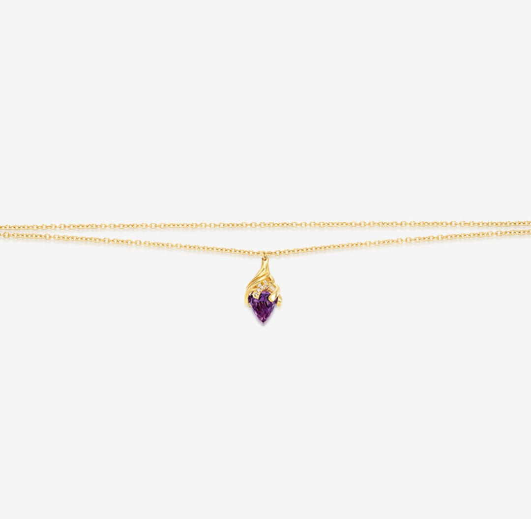 Load image into Gallery viewer, DATURA • ASTRA - 18K Yellow Gold Diamond and Amethyst Bracelet
