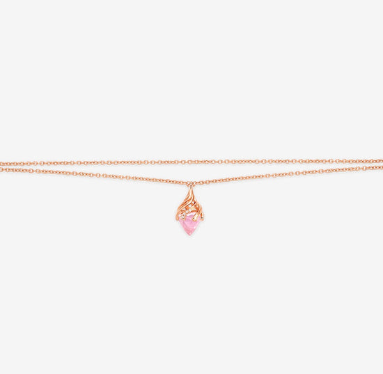 DATURA • ASTRA - 18K Rose Gold Diamond and Pink Quartz Bracelet