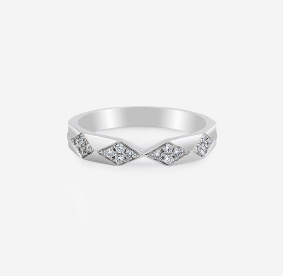 THIALH - 水晶教堂系列 - 鑽石白金結婚戒指