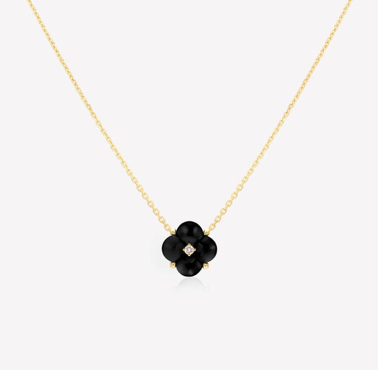 THIALH - Fontana di Trevi - Mini Onyx and Diamond Necklace