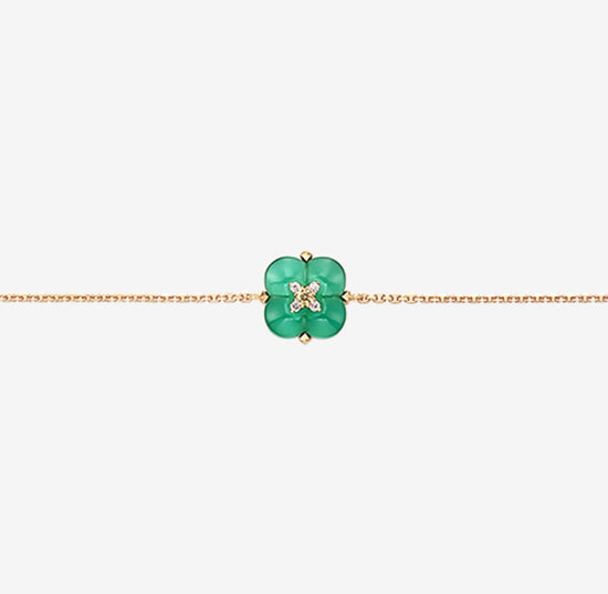 Load image into Gallery viewer, Fontana di Trevi - Chrysoprase and Yellow Diamond Bracelet
