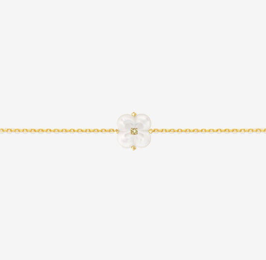 THIALH - Fontana di Trevi - Mini Mother-of-Pearl and Yellow Diamond Bracelet