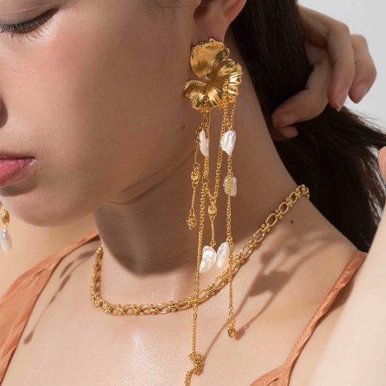 NM - Blooming Pearl Clip Earrings