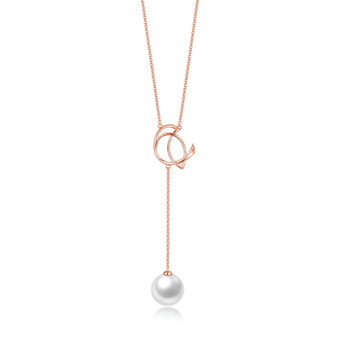 Load image into Gallery viewer, ROBIN - Fresh water pearl 18K Rose Gold Necklace
