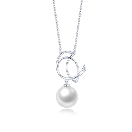 THIALH - ROBIN - Fresh water Pearl in 18K White Gold Necklace