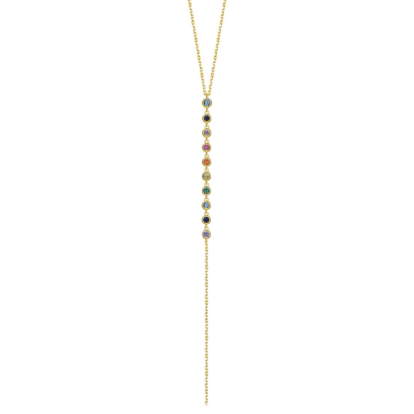 Load image into Gallery viewer, Rainbow - Yellow Cubic Zirconia Necklace
