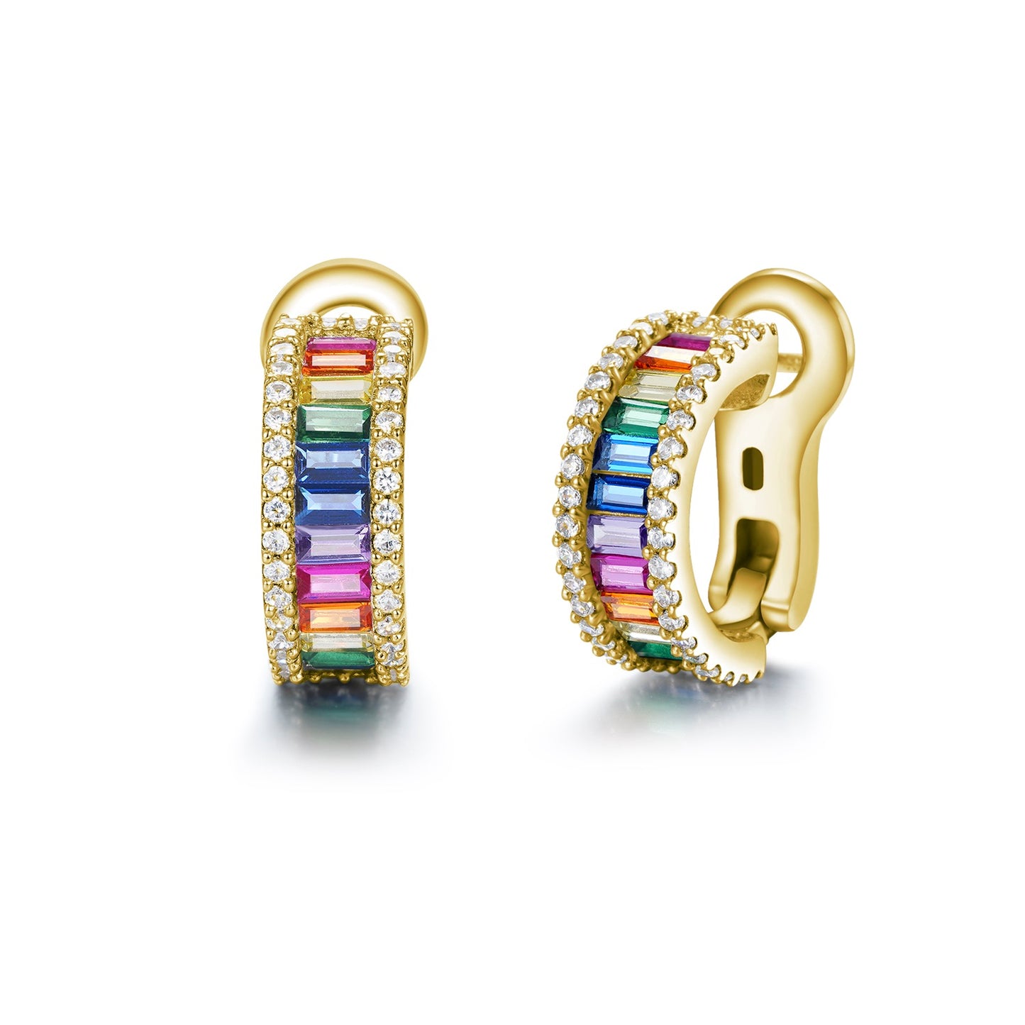 Load image into Gallery viewer, THIALH - Rainbow - Yellow Cubic Zirconia Earrings
