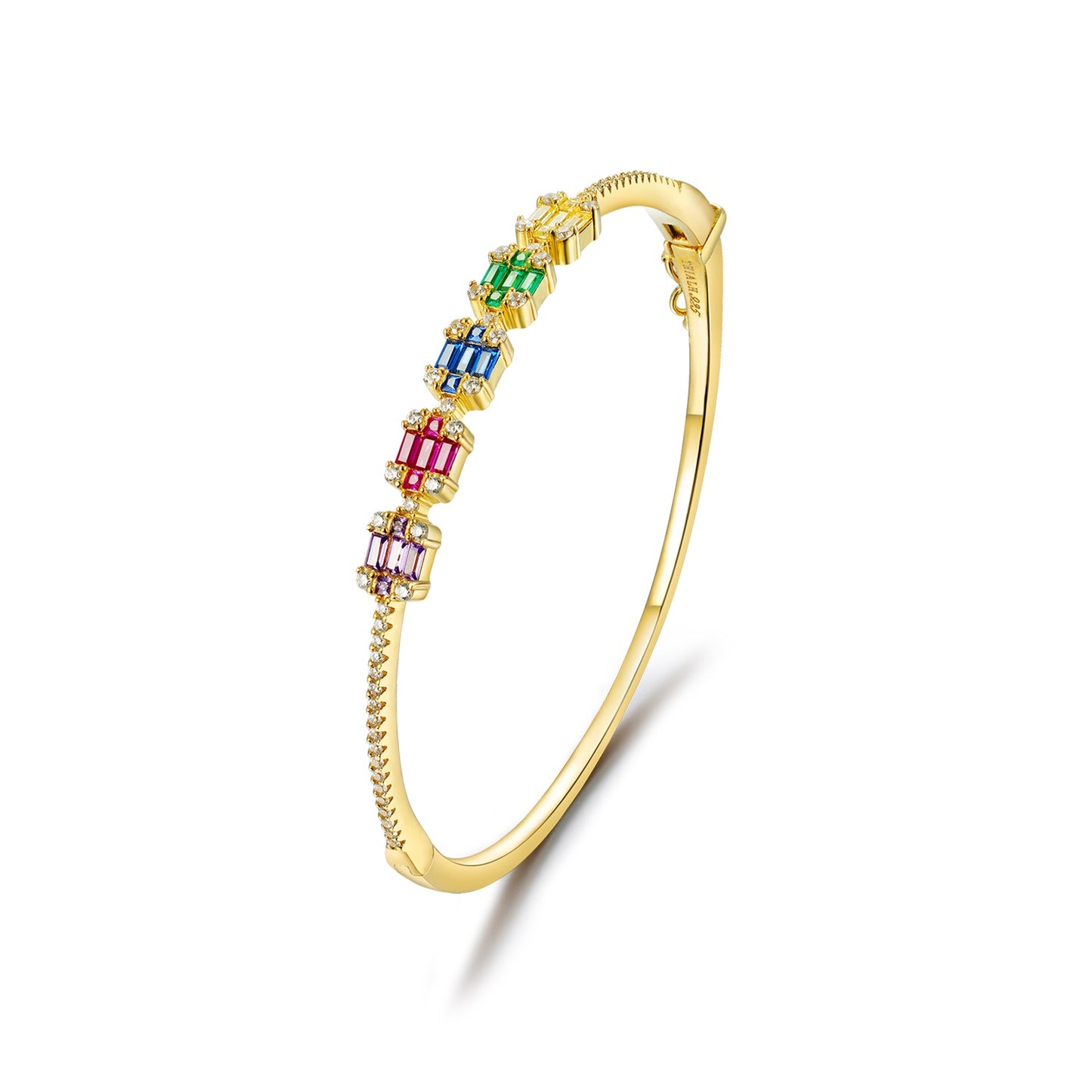 Load image into Gallery viewer, Rainbow - Sterling Silver Bangle
