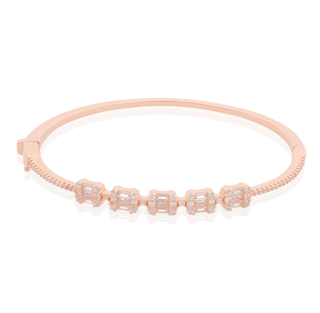 THIALH - Classic - Square Crystal 18K Rose Gold plated Bangle