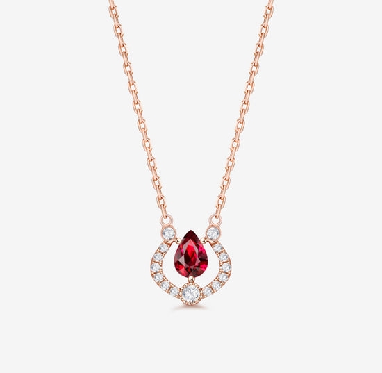 Load image into Gallery viewer, THIALH - CONCERTO - 18K Rose Gold Ruby Necklace

