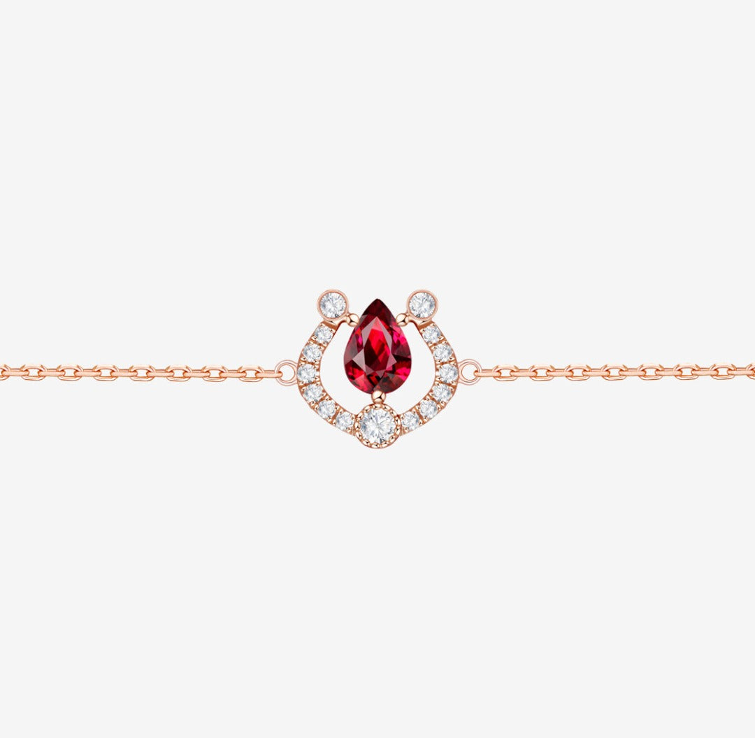Load image into Gallery viewer, CONCERTO - 18K Rose Gold Ruby Bracelet
