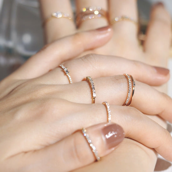 For Her Jewellery - 18K Rose Gold Diamond Eternity Ring