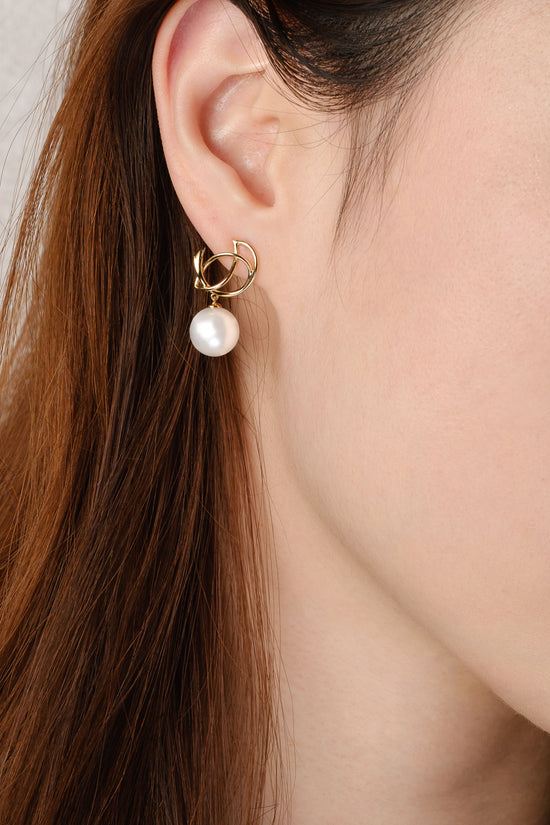 ROBIN - Pearl and 18K white gold Earrings