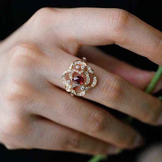 Ruby And Diamond Ring (Accept Pre-order)