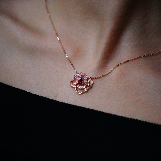 Ruby And Diamond Necklace (Accept Pre-order)