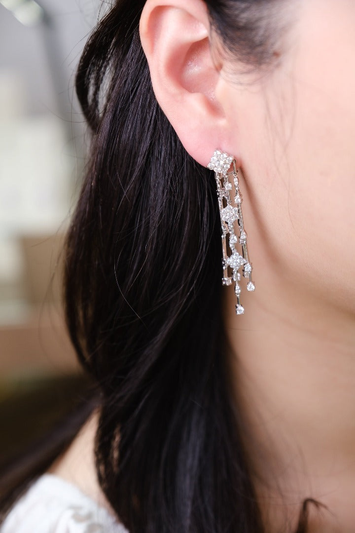 Classic - White Sterling Silver Earrings