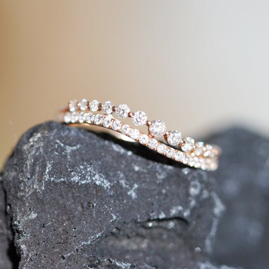 For Her Jewellery - 18K Rose Gold Diamond Ring