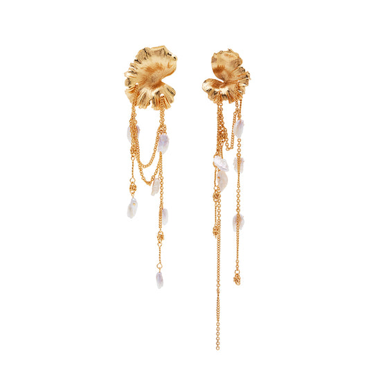 NM - Blooming Pearl Clip Earrings