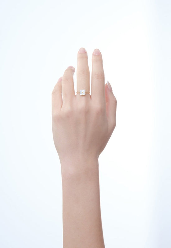 THIALH - 許願池系列 - 迷你珍珠貝母黃鑽石戒指