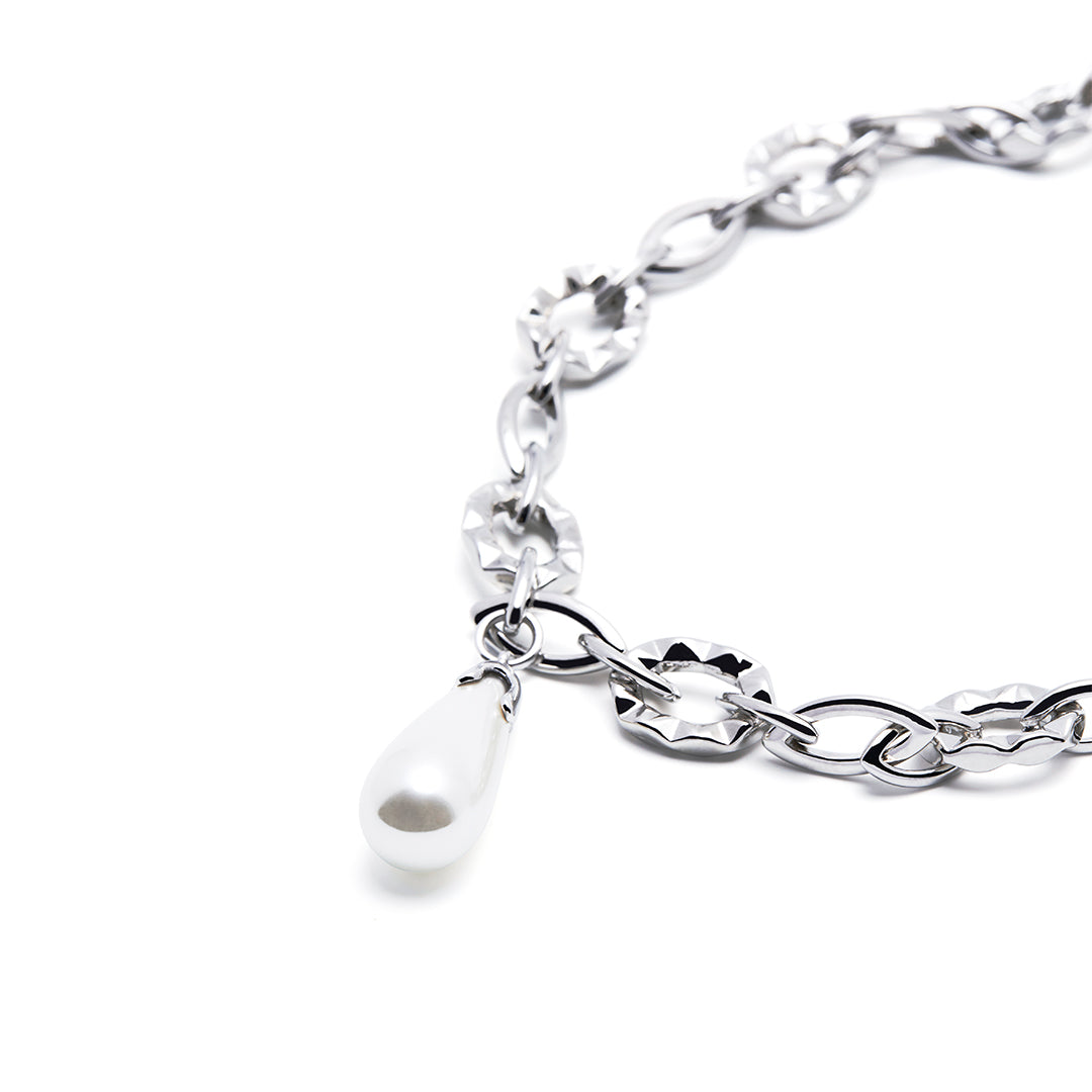 Load image into Gallery viewer, NM - Liquified Chain Pearl Necklace
