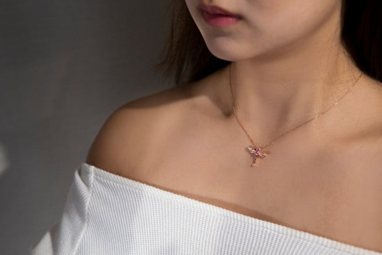 THIALH - FAUNA & FLORA - Pink Sapphire and Diamond Necklace