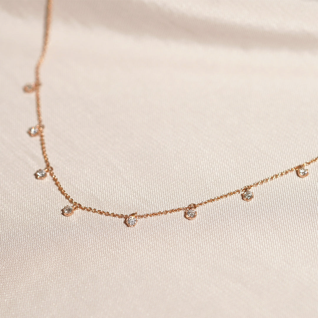 mori - 14K Gold Diamond Necklace