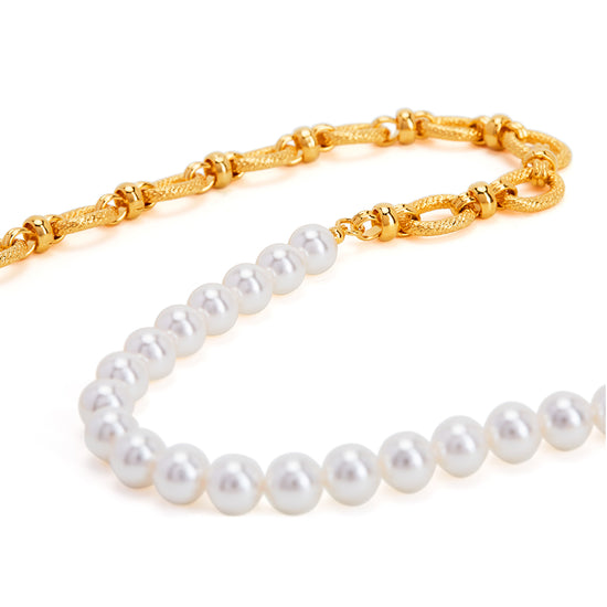 Load image into Gallery viewer, Vintage Chain Pearl Necklace
