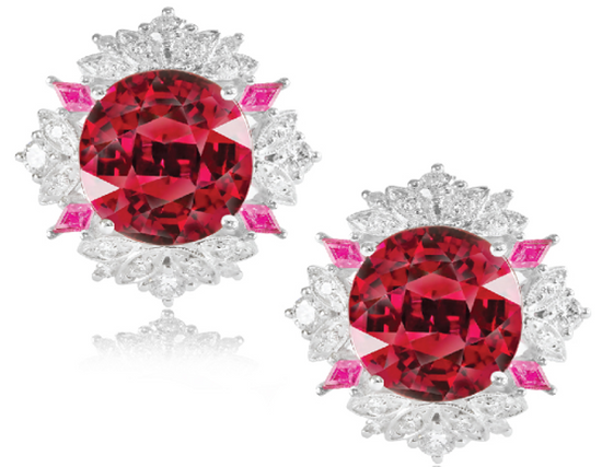 THIALH - ROMAnce • LEGACY - Ruby and Tourmaline Earrings