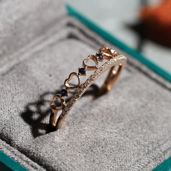 For Her Jewellery - 18K Rose Gold Heart Ring