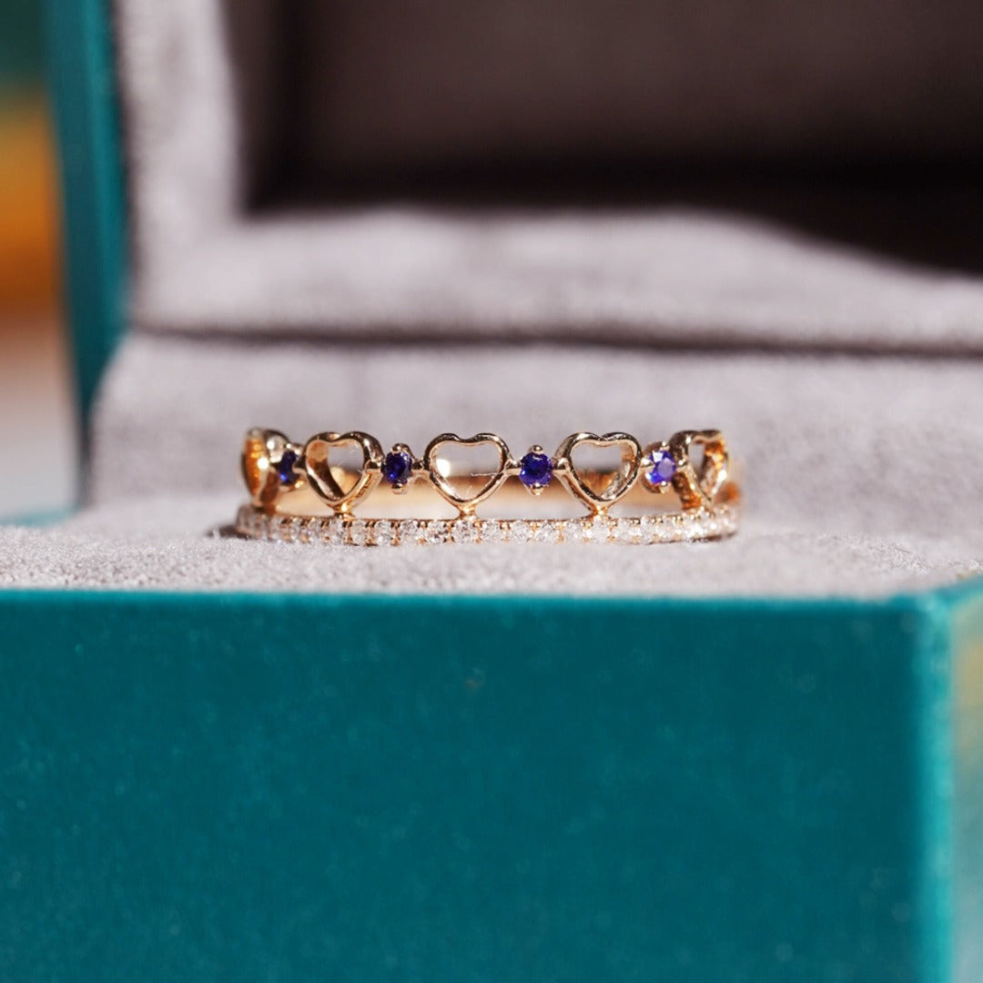 For Her Jewellery - 18K Rose Gold Heart Ring