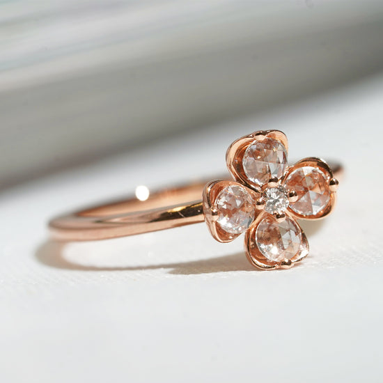 mori - 14K Rose Gold Diamond Ring