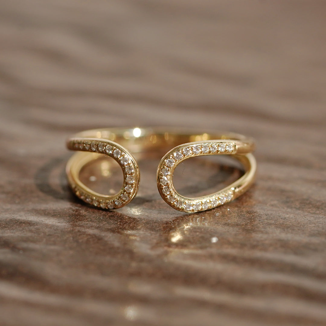 mori - 14K Yellow Gold Diamond Ring