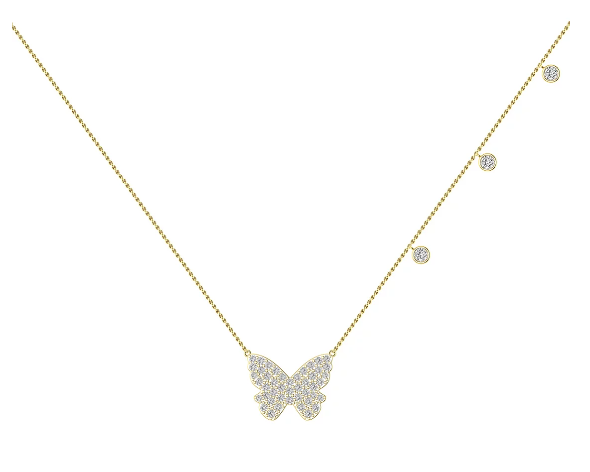 Load image into Gallery viewer, Pave Butterfly Necklace
