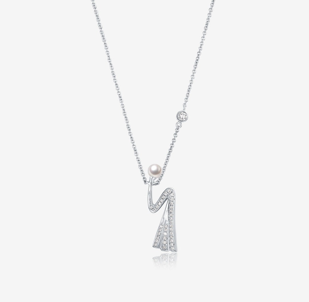 DATURA • MUSIQI - Diamond and Pearl Necklace