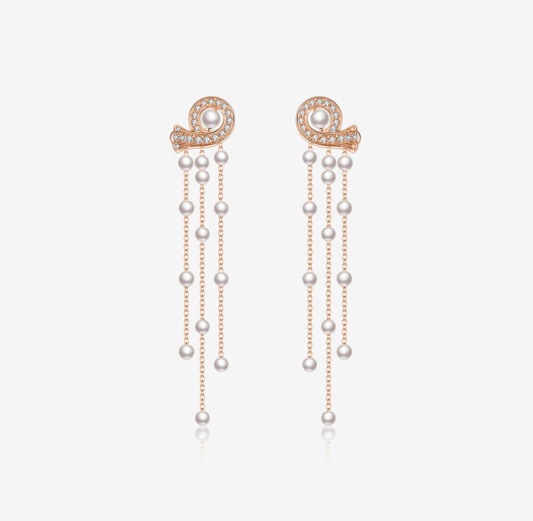 THIALH - DATURA • MUSIQI - Diamond and Pearl Earrings