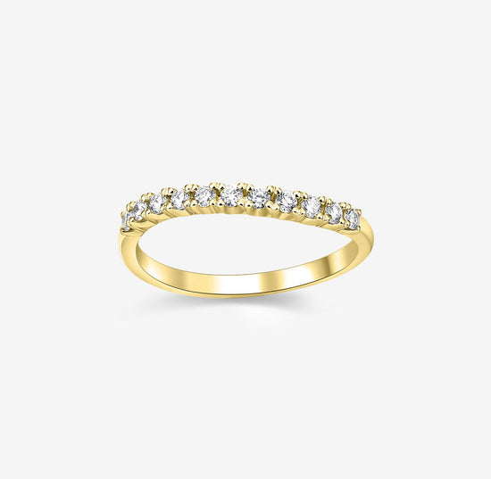 THIALH - 綺遇系列 - 黃K金鑲嵌鑽石結婚對戒