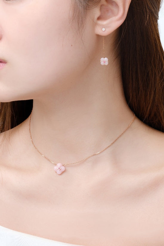 THIALH - Fontana di Trevi - Pink Opal ,Spinel and Diamond Duality Earrings