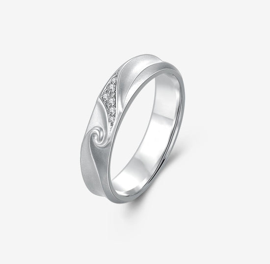 THIALH - 曼陀羅花 ‧ 花密系列 - 白金鑽石結婚戒指