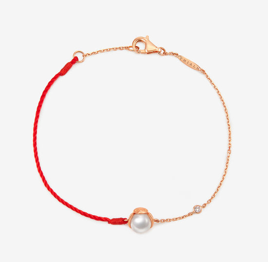 Load image into Gallery viewer, THIALH - ROBIN - Akoya Pearl in 18K Rose Gold Bracelet
